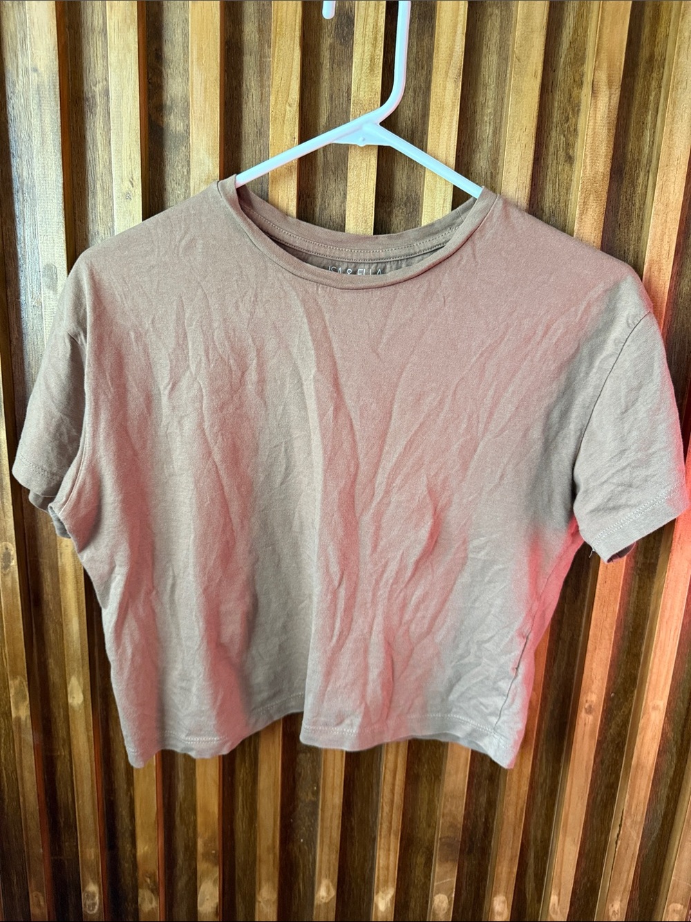 Isa & Ella Organic Cotton Cropped T- Shirt. M